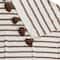 Brown Wide Striped Cotton Throw Blanket with Tassels